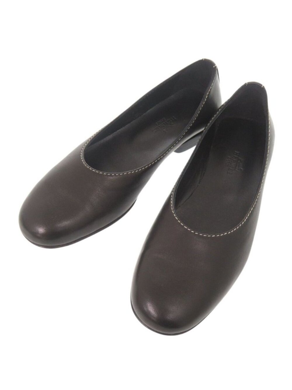 Hermes Ballet Shoes Liz Nappa Leather Black 35